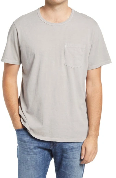 Shop Madewell Allday Garment Dyed Pocket T-shirt In Steel Dawn