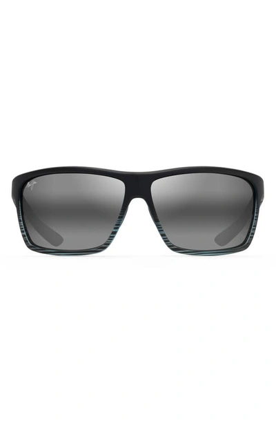 Maui Jim Men's Polarized Sunglasses, Mj000672 Cruzem 57 In Grey Black Stripe Neutral