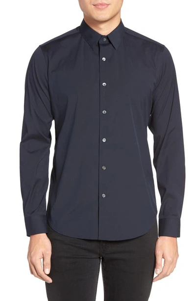 Shop Theory Sylvain Slim Fit Button-up Dress Shirt In Eclipse