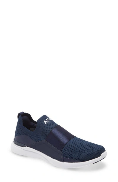 Shop Apl Athletic Propulsion Labs Techloom Bliss Knit Running Shoe In Navy / White