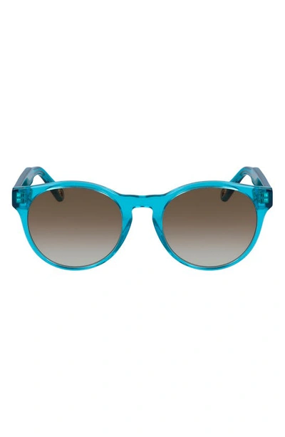 Shop Chloé Willow 52mm Round Sunglasses In Azure