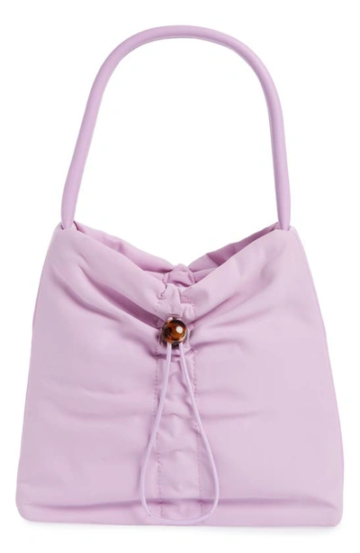 Shop Staud Felix Nylon Shoulder Bag In Lavender