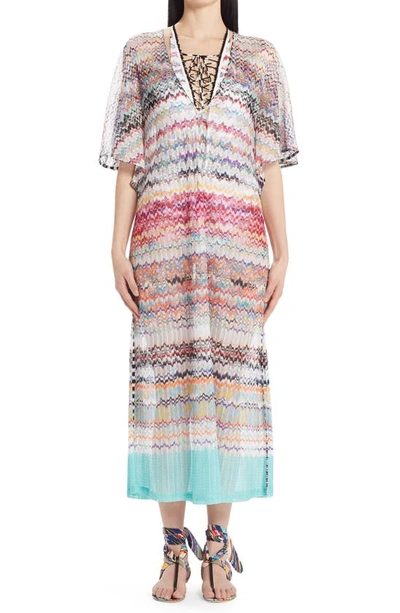Shop Missoni Zigzag Cover-up Dress In Mare