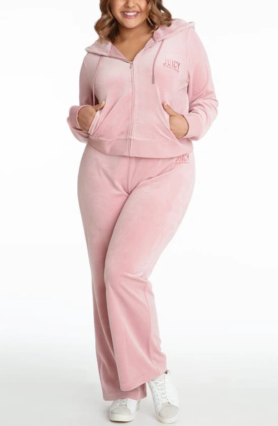 Juicy Couture Classic Velour Zip Jacket In Blushing Pink | ModeSens