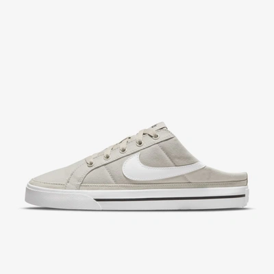 Nike Women's Court Legacy Mule Slip-on Casual Sneakers From Finish Line In  Cream Ii/black/white | ModeSens