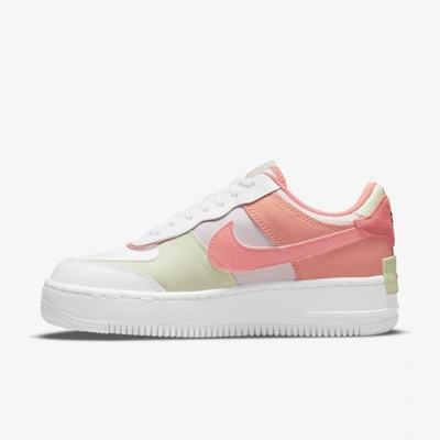 Shop Nike Air Force 1 Shadow Women's Shoes In White,crimson Bliss,lime Ice,magic Ember