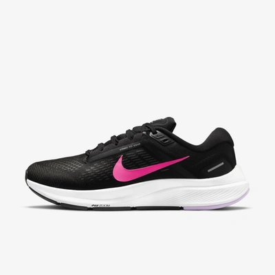 Shop Nike Air Zoom Structure 24 Women's Road Running Shoes In Black,anthracite,lilac,hyper Pink