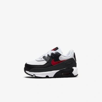 Shop Nike Air Max 90 Baby/toddler Shoes In White,iron Grey,black,university Red