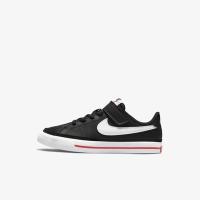 Shop Nike Court Legacy Little Kids' Shoes In Black,university Red,white