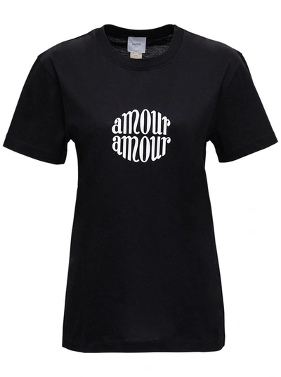 Shop Patou Amouramour Organic Cottont-shirt In Black