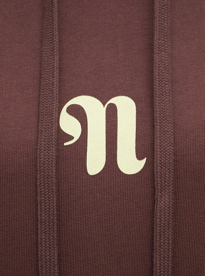 Shop Nanushka Brown Cotton Hoodie With Logo