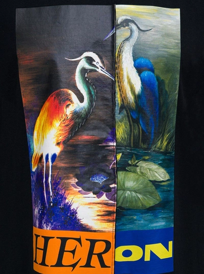 Shop Heron Preston Cotton T-shirt With Graphic Print In Black