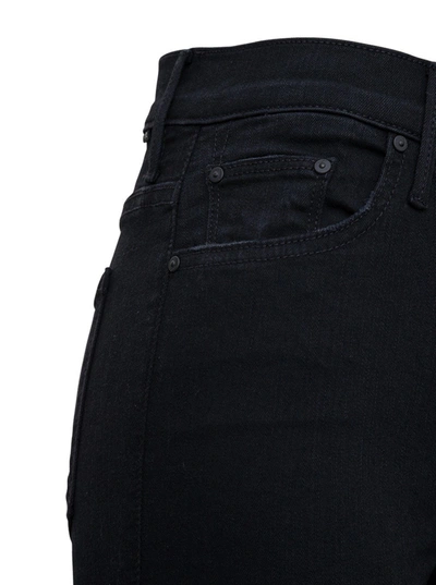 Shop Mother Black Flared Denim Jeans