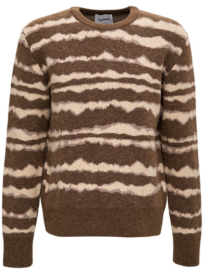 Shop Nanushka Tie Dye Wool Blend Sweater In Brown