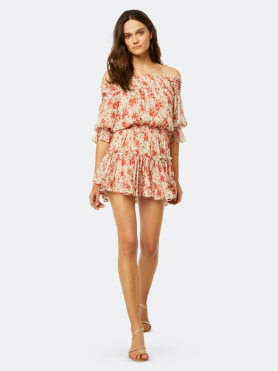 Shop Misa Los Angeles Darla Mini Dress In Poppy Allover