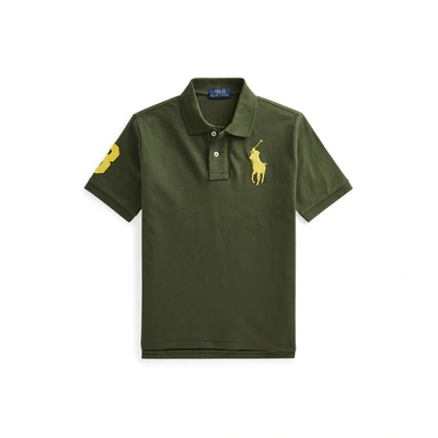 Shop Polo Ralph Lauren Big Pony Cotton Mesh Polo Shirt In Army