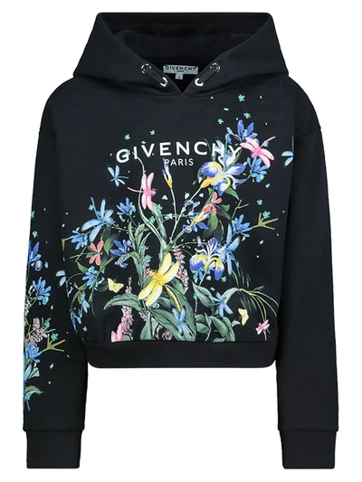 Shop Givenchy Kids Hoodie For Girls In Black