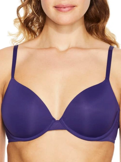 Shop Calvin Klein Perfectly Fit Flex Demi Bra In Purple Fuss