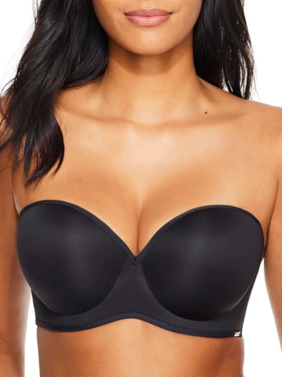 Shop Le Mystere Clean Lines Seamless Strapless Bra In Black