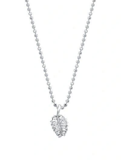 Shop Anita Ko 18k White Gold Classic Palm Leaf Diamond Necklace