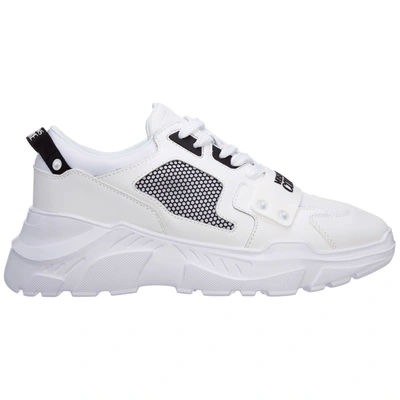 Shop Versace Jeans Couture Prsx Sneakers In Bianco