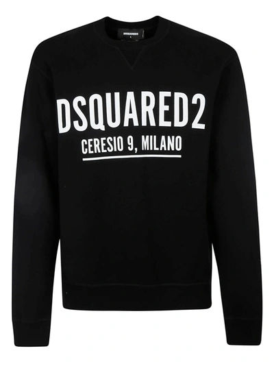Shop Dsquared2 Regular Logo Sweatshirt In Black