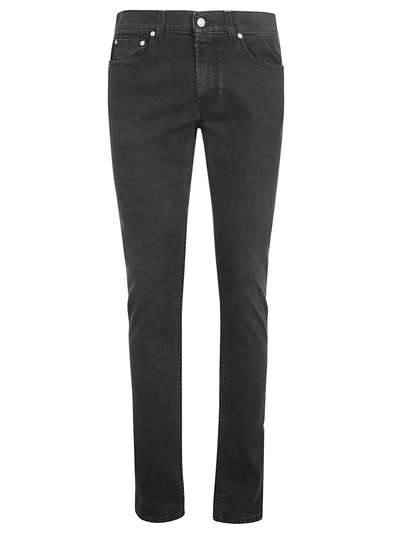 Shop Alexander Mcqueen Classic Fitted Jeans In Black Washed