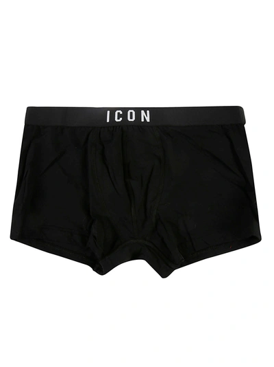 Shop Dsquared2 Icon Boxer Shorts In Black Black