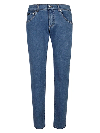 Shop Dolce & Gabbana Regular Denim Jeans In Blue