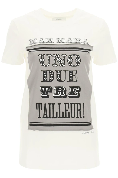 Shop Max Mara Printed T-shirt In White