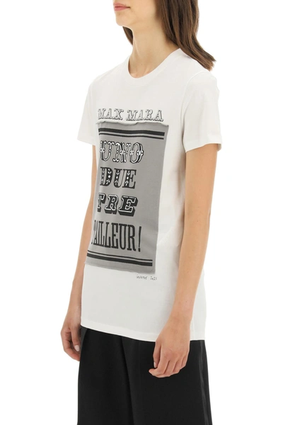 Shop Max Mara Printed T-shirt In White