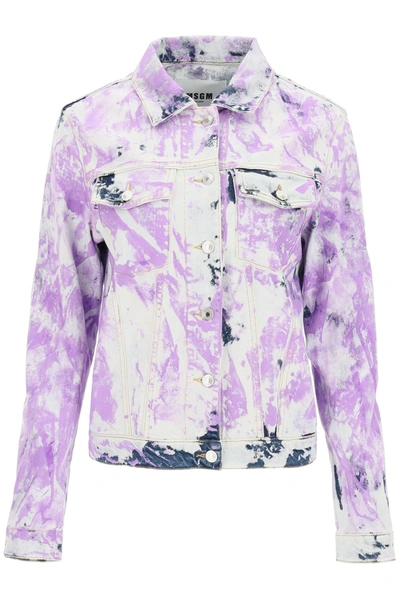 MSGM Tie Dye Denim Jacket It 48/M / Green