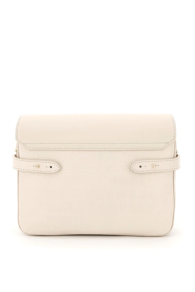 Shop Mulberry Belted Bayswater Accordion Bag In Beige