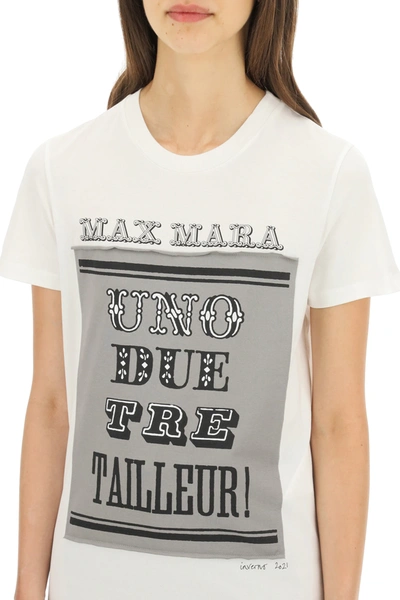 Shop Max Mara Printed T-shirt In White