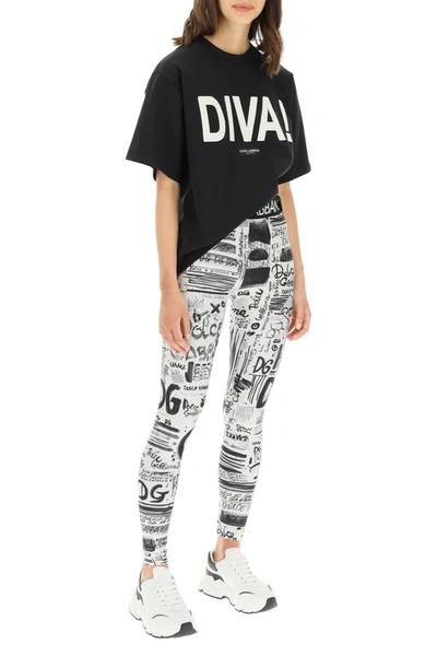 Shop Dolce & Gabbana Diva T-shirt With Patch In Black