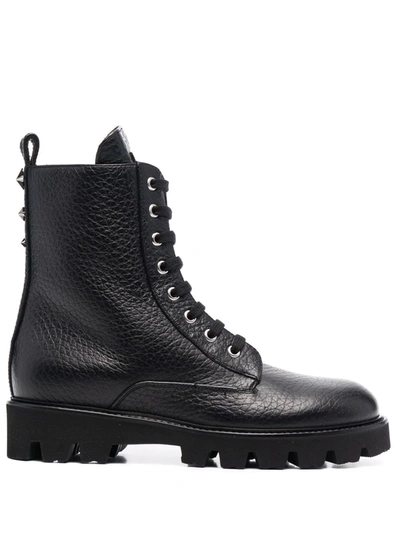 Shop Philipp Plein Lace-up Ankle Boots In Schwarz