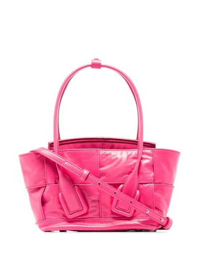 Shop Bottega Veneta Mini Arco Tote Bag In Rosa