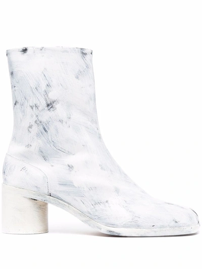 Tabi Leather Bianchetto Boots In White