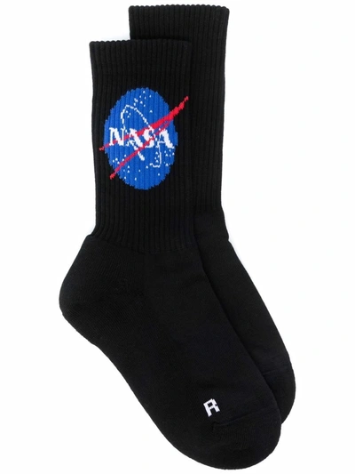 Shop Balenciaga X Nasa Space Socks In Black