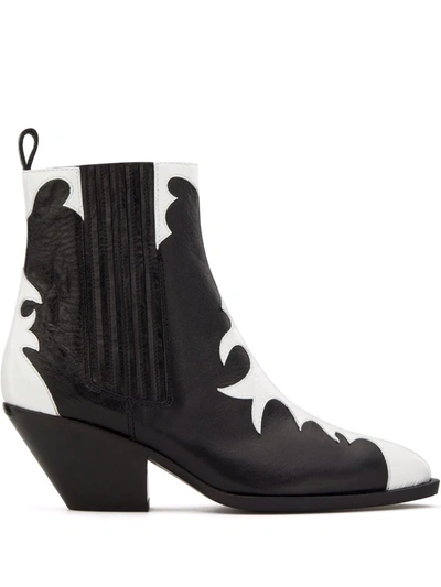 Shop Giuseppe Zanotti Helena Flame-detail Leather Boots In Black