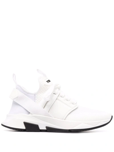 Shop Tom Ford Jago Runner Low-top Sneakers In White