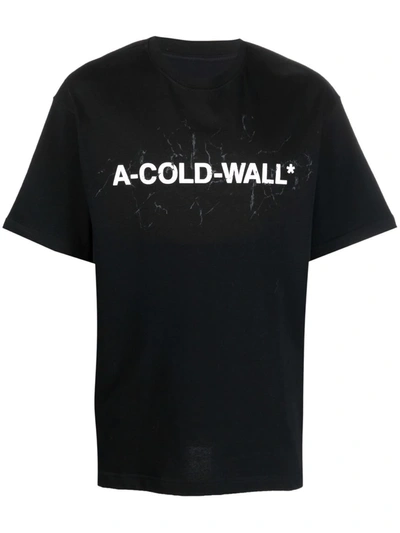 Shop A-cold-wall* Logo-print T-shirt In Black