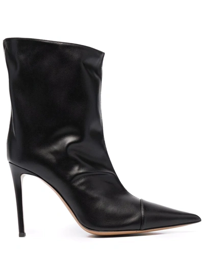 Shop Alexandre Vauthier Pointed Ankle Boots In Black