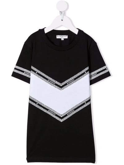 Shop Givenchy Logo-print Panelled T-shirt In Black