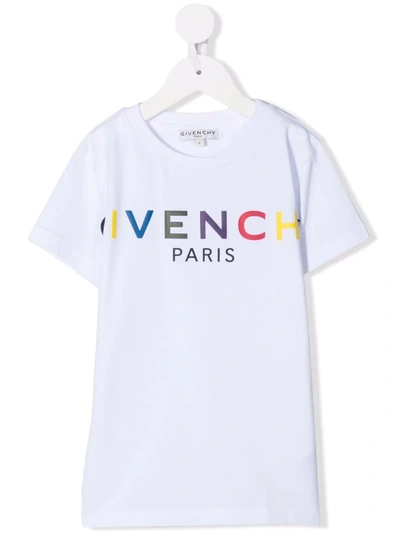 Shop Givenchy Logo-print Cotton T-shirt In White