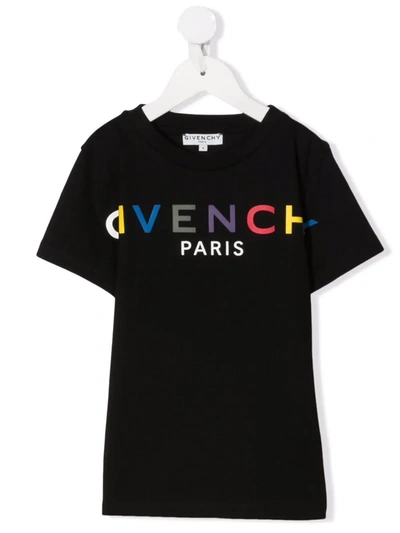 Shop Givenchy Logo-print Cotton T-shirt In Black