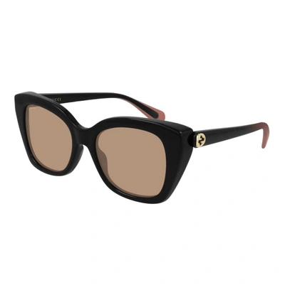 Shop Gucci Orange (solid Blush) Cat Eye Ladies Sunglasses Gg0921s 003 55 In Black,orange,pink