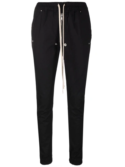 Shop Rick Owens Slim-fit Drawstring Trousers In Black