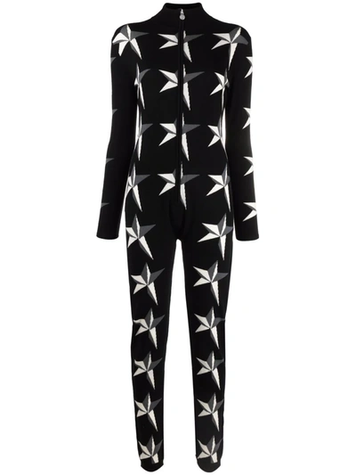 Shop Perfect Moment Star-intarsia Jumpsuit In Schwarz