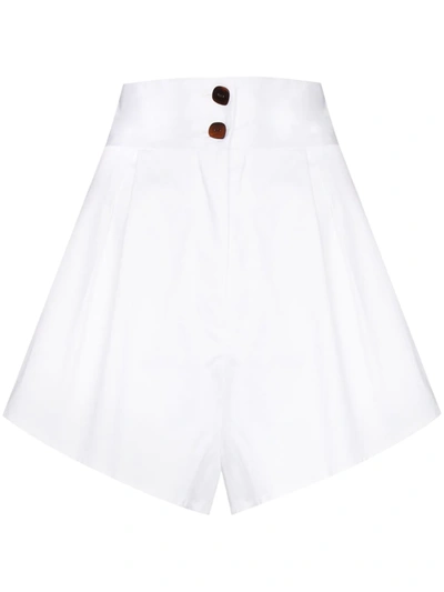 Shop Adriana Degreas High Waisted Shorts In Weiss